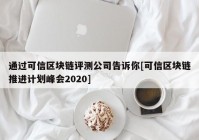 通过可信区块链评测公司告诉你[可信区块链推进计划峰会2020]